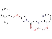 4-(2-{3-[(2-methylbenzyl)oxy]azetidin-1-yl}-2-oxoethyl)-2H-pyrido[3,2-b][1,4]oxazin-3(4H)-one