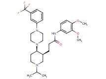 N-(3,4-dimethoxyphenyl)-3-((3S*,4R*)-1-isopropyl-4-{4-[3-(trifluoromethyl)phenyl]-1-piperazinyl}-3-piperidinyl)propanamide