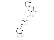 N-{[5-(1,3-benzodioxol-5-yl)-1,2,4-oxadiazol-3-yl]methyl}-2-methyl-1,2,3,4-tetrahydro-3-isoquinolinecarboxamide