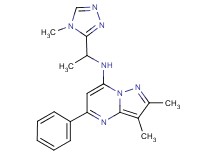 2,3-dimethyl-N-[1-(4-methyl-4H-1,2,4-triazol-3-yl)ethyl]-5-phenylpyrazolo[1,5-a]pyrimidin-7-amine
