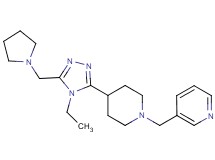 3-({4-[4-ethyl-5-(pyrrolidin-1-ylmethyl)-4H-1,2,4-triazol-3-yl]piperidin-1-yl}methyl)pyridine