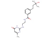 3-(3-hydroxy-3-methylbutyl)-N-{2-[(4-methyl-6-oxo-1,6-dihydro-2-pyrimidinyl)amino]ethyl}benzamide