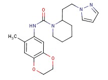 N-(7-methyl-2,3-dihydro-1,4-benzodioxin-6-yl)-2-[2-(1H-pyrazol-1-yl)ethyl]piperidine-1-carboxamide