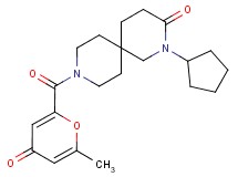 2-cyclopentyl-9-[(6-methyl-4-oxo-4H-pyran-2-yl)carbonyl]-2,9-diazaspiro[5.5]undecan-3-one