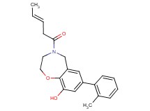 7-(2-methylphenyl)-4-[(3E)-pent-3-enoyl]-2,3,4,5-tetrahydro-1,4-benzoxazepin-9-ol