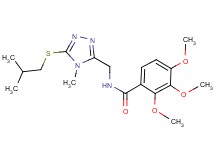 N-{[5-(isobutylthio)-4-methyl-4H-1,2,4-triazol-3-yl]methyl}-2,3,4-trimethoxybenzamide