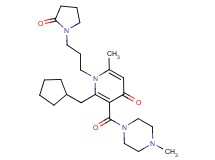 2-(cyclopentylmethyl)-6-methyl-3-[(4-methyl-1-piperazinyl)carbonyl]-1-[3-(2-oxo-1-pyrrolidinyl)propyl]-4(1H)-pyridinone