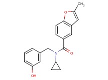 N-cyclopropyl-N-(3-hydroxybenzyl)-2-methyl-1-benzofuran-5-carboxamide