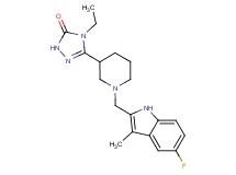 4-ethyl-5-{1-[(5-fluoro-3-methyl-1H-indol-2-yl)methyl]piperidin-3-yl}-2,4-dihydro-3H-1,2,4-triazol-3-one
