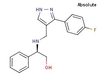 (2R)-2-({[3-(4-fluorophenyl)-1H-pyrazol-4-yl]methyl}amino)-2-phenylethanol