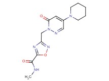 N-methyl-3-[(6-oxo-4-piperidin-1-ylpyridazin-1(6H)-yl)methyl]-1,2,4-oxadiazole-5-carboxamide