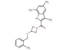 3,5,7-trimethyl-2-({3-[(2-methylbenzyl)oxy]-1-azetidinyl}carbonyl)-1H-indole