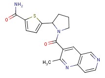 5-{1-[(2-methyl-1,6-naphthyridin-3-yl)carbonyl]-2-pyrrolidinyl}-2-thiophenecarboxamide