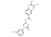 2,3-dimethyl-N-[1-(3-methylphenyl)-5-oxo-3-pyrrolidinyl]-6-quinoxalinecarboxamide