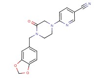 6-[4-(1,3-benzodioxol-5-ylmethyl)-3-oxo-1-piperazinyl]nicotinonitrile