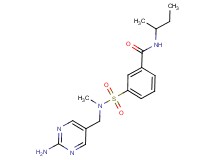 3-{[[(2-aminopyrimidin-5-yl)methyl](methyl)amino]sulfonyl}-N-(sec-butyl)benzamide