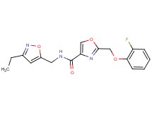 N-[(3-ethyl-5-isoxazolyl)methyl]-2-[(2-fluorophenoxy)methyl]-1,3-oxazole-4-carboxamide