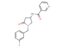 N-[1-(3-fluorobenzyl)-5-oxo-3-pyrrolidinyl]nicotinamide