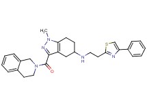 3-(3,4-dihydro-2(1H)-isoquinolinylcarbonyl)-1-methyl-N-[2-(4-phenyl-1,3-thiazol-2-yl)ethyl]-4,5,6,7-tetrahydro-1H-indazol-5-amine