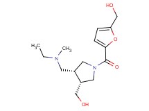 {(3R*,4R*)-4-{[ethyl(methyl)amino]methyl}-1-[5-(hydroxymethyl)-2-furoyl]pyrrolidin-3-yl}methanol