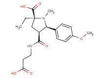 (2S*,4S*,5R*)-4-{[(2-carboxyethyl)amino]carbonyl}-2-ethyl-5-(4-methoxyphenyl)-1-methylpyrrolidine-2-carboxylic acid
