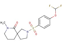 2-{[4-(difluoromethoxy)phenyl]sulfonyl}-7-methyl-2,7-diazaspiro[4.5]decan-6-one