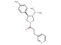 (3S*,4R*)-N,N-dimethyl-4-(4-methylphenyl)-1-(3-pyridin-3-ylpropanoyl)pyrrolidin-3-amine