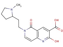 2-hydroxy-6-[2-(1-methyl-2-pyrrolidinyl)ethyl]-5-oxo-5,6-dihydro-1,6-naphthyridine-3-carboxylic acid