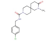N-(4-chlorobenzyl)-2-methyl-3-oxo-2,9-diazaspiro[5.5]undecane-9-carboxamide