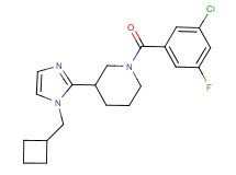 1-(3-chloro-5-fluorobenzoyl)-3-[1-(cyclobutylmethyl)-1H-imidazol-2-yl]piperidine
