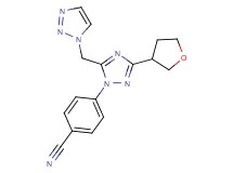 4-[3-(tetrahydrofuran-3-yl)-5-(1H-1,2,3-triazol-1-ylmethyl)-1H-1,2,4-triazol-1-yl]benzonitrile