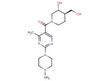(3R*,4R*)-4-(hydroxymethyl)-1-{[4-methyl-2-(4-methyl-1-piperazinyl)-5-pyrimidinyl]carbonyl}-3-piperidinol
