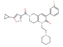 6-[(5-cyclopropyl-3-isoxazolyl)carbonyl]-3-(3-fluorophenyl)-1-[2-(1-piperidinyl)ethyl]-5,6,7,8-tetrahydro-1,6-naphthyridin-2(1H)-one
