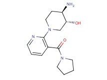(3R*,4R*)-4-amino-1-[3-(pyrrolidin-1-ylcarbonyl)pyridin-2-yl]piperidin-3-ol