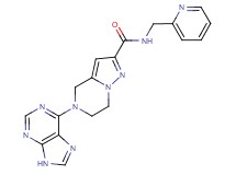 5-(9H-purin-6-yl)-N-(pyridin-2-ylmethyl)-4,5,6,7-tetrahydropyrazolo[1,5-a]pyrazine-2-carboxamide