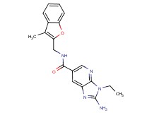 2-amino-3-ethyl-N-[(3-methyl-1-benzofuran-2-yl)methyl]-3H-imidazo[4,5-b]pyridine-6-carboxamide