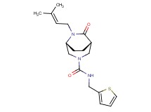 (1S*,5R*)-6-(3-methyl-2-buten-1-yl)-7-oxo-N-(2-thienylmethyl)-3,6-diazabicyclo[3.2.2]nonane-3-carboxamide