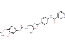 N-{4-[4-({[(3,4-dimethoxyphenyl)acetyl]amino}methyl)-5-methyl-1,3-oxazol-2-yl]phenyl}nicotinamide
