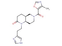 (4aS*,8aR*)-1-[2-(1H-imidazol-4-yl)ethyl]-6-[(4-methyl-1,3-oxazol-5-yl)carbonyl]octahydro-1,6-naphthyridin-2(1H)-one