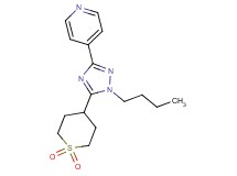 4-[1-butyl-5-(1,1-dioxidotetrahydro-2H-thiopyran-4-yl)-1H-1,2,4-triazol-3-yl]pyridine