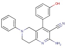 2-amino-4-(3-hydroxyphenyl)-6-phenyl-5,6,7,8-tetrahydro-1,6-naphthyridine-3-carbonitrile