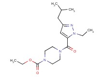 ethyl 4-[(1-ethyl-3-isobutyl-1H-pyrazol-5-yl)carbonyl]-1-piperazinecarboxylate