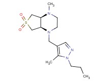 (4aR*,7aS*)-1-methyl-4-[(5-methyl-1-propyl-1H-pyrazol-4-yl)methyl]octahydrothieno[3,4-b]pyrazine 6,6-dioxide