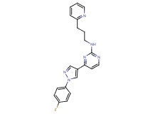 4-[1-(4-fluorophenyl)-1H-pyrazol-4-yl]-N-[3-(2-pyridinyl)propyl]-2-pyrimidinamine trifluoroacetate