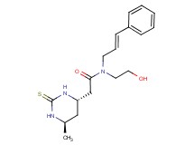 N-(2-hydroxyethyl)-2-[(4S*,6R*)-6-methyl-2-thioxohexahydropyrimidin-4-yl]-N-[(2E)-3-phenylprop-2-en-1-yl]acetamide