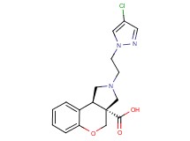 (3aR*,9bR*)-2-[2-(4-chloro-1H-pyrazol-1-yl)ethyl]-1,2,3,9b-tetrahydrochromeno[3,4-c]pyrrole-3a(4H)-carboxylic acid