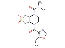 (4aR*,7aS*)-4-[(5-ethyl-1,3-oxazol-4-yl)carbonyl]-N,N-dimethylhexahydrothieno[3,4-b]pyrazine-1(2H)-carboxamide 6,6-dioxide