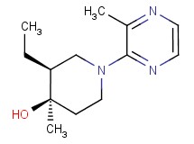 (3S*,4R*)-3-ethyl-4-methyl-1-(3-methylpyrazin-2-yl)piperidin-4-ol