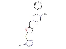 1-methyl-4-({5-[(4-methyl-4H-1,2,4-triazol-3-yl)thio]-2-furyl}methyl)-2-phenylpiperazine