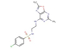 4-chloro-N-{2-[(2,5-dimethyl[1,3]oxazolo[5,4-d]pyrimidin-7-yl)amino]ethyl}benzenesulfonamide